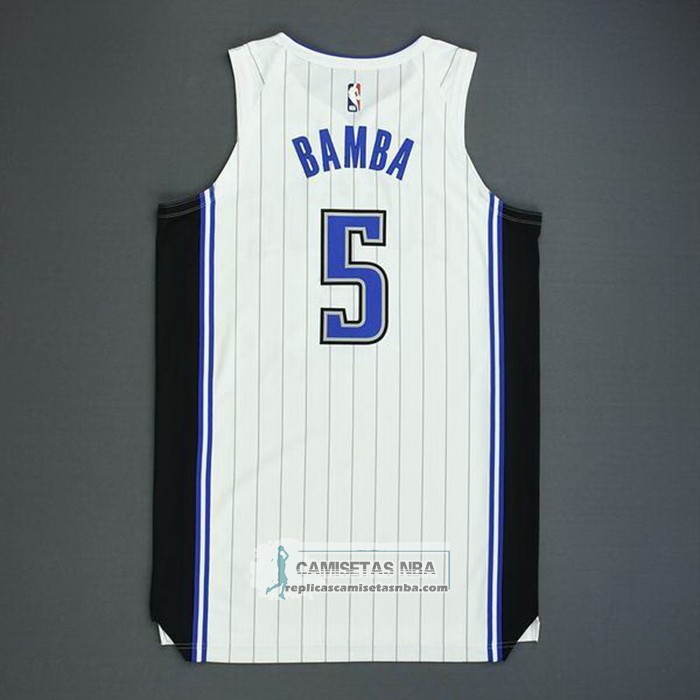 Camiseta Orlando Magic Mohamed Bamba NO 5 Icon Autentico 2019-20 Blanco